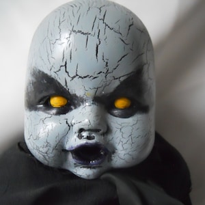 Vintage Goth Horror Doll 1990s  Ooak