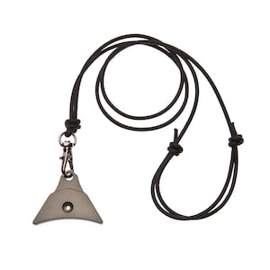 Logan Ventura whistle & leather lanyard - Sheep Dog Training whistle, silver-grey