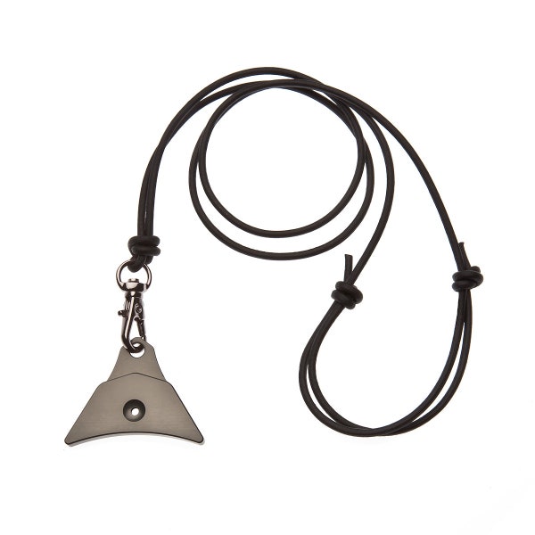 Logan Ventura whistle & leather lanyard - Sheep Dog Training whistle, silver-grey