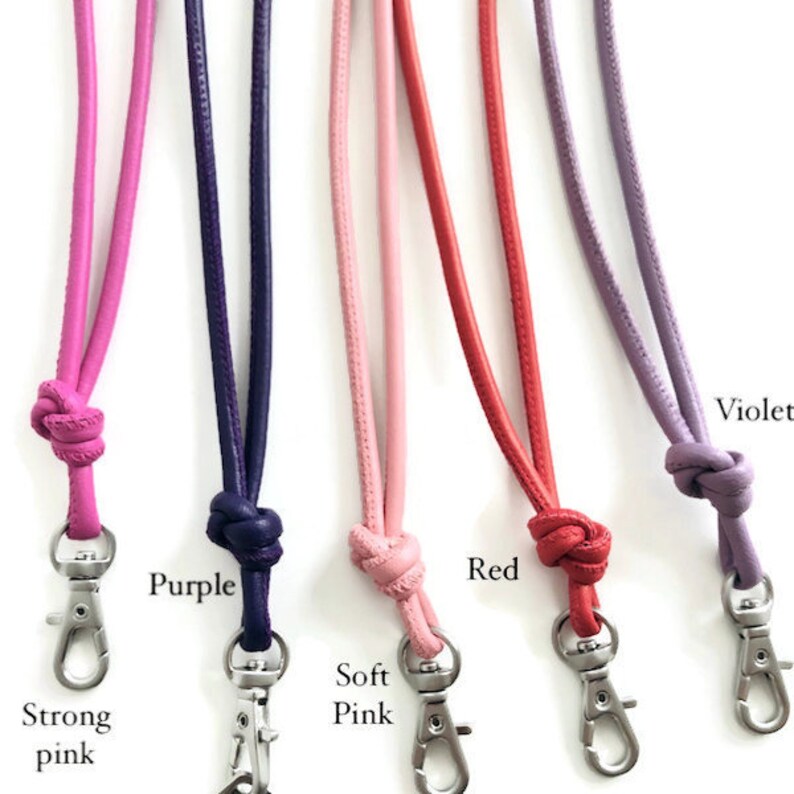 Nappa leather lanyard various colours image 8
