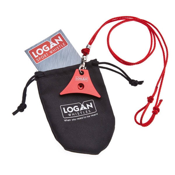 Logan Sport whistle & Sailing Rope lanyard, Red