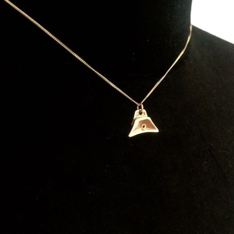 9ct Gold Whistle Charm & chain