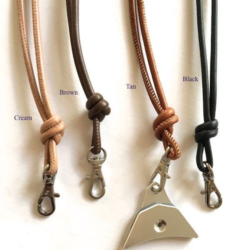 Logan Whistles Lamb Nappa Leather Lanyard with Brass Clip Brown