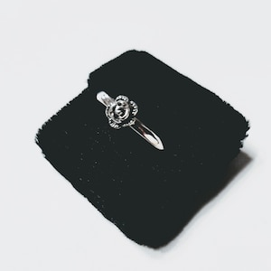 Sterling Silver Rose Ring, Minimalist Ring