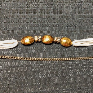 Multistrand Cord Belt With Large Gold Beads - Etsy
