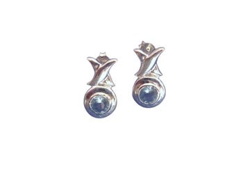 Blue Topaz Sterling Silver Earrings