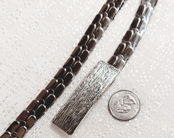 Plus Size Silber Metall Stretch Gürtel, dünner Vintage Fischwaage Gürtel