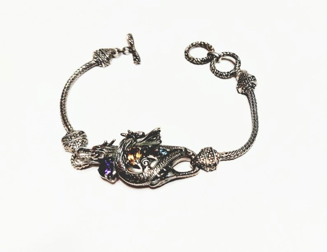 Sterling Silver Dragon Bracelet Etsy