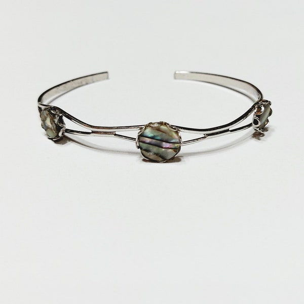 Minimalist Abalone Bracelet, Abalone Bangle Bracelet