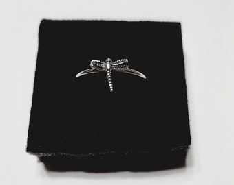 Sterling Silver Dragonfly Ring, Minimalist Ring