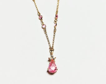 Avon Pink Necklace, October Birthstone