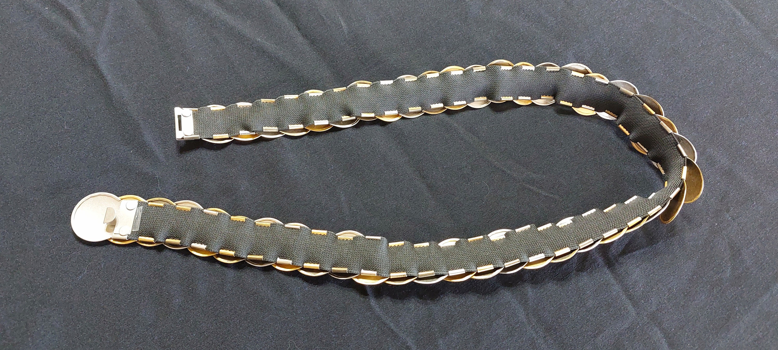 Tricolor Disk Stretch Belt - Etsy