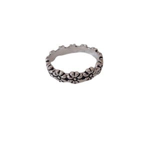 Sterling Silber Daisy Band, 925 Minimalist Band