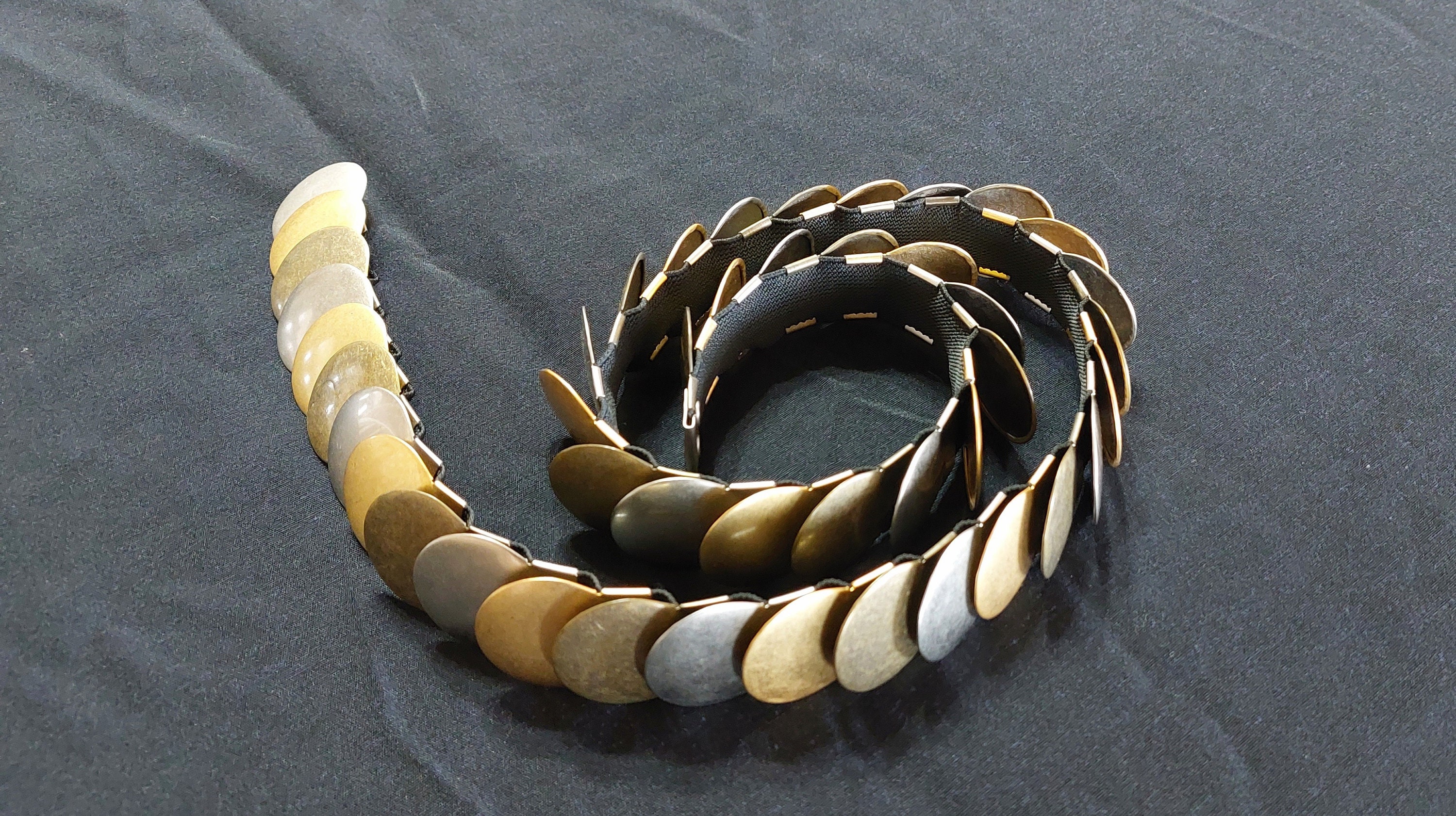 Tricolor Disk Stretch Belt - Etsy display picture 1
