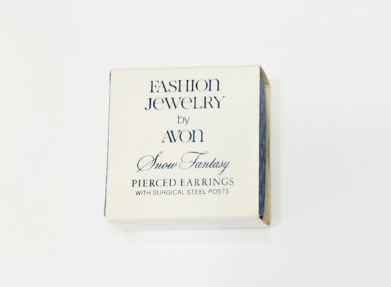 1980's Avon Snow Fantasy Pierced Earrings IOB - image 5