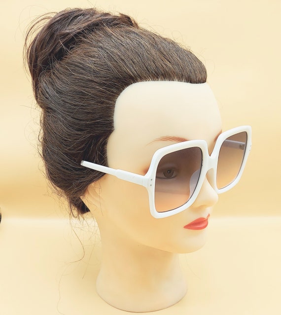 oversized white sunglasses