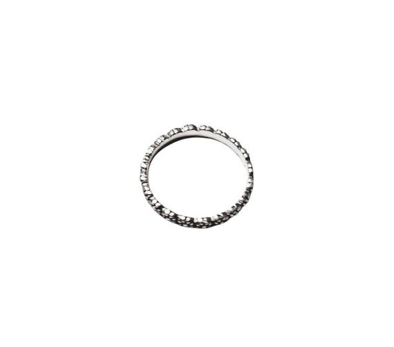 Sterling Silver Tiny Daisy Band, Stackable Ring - image 4