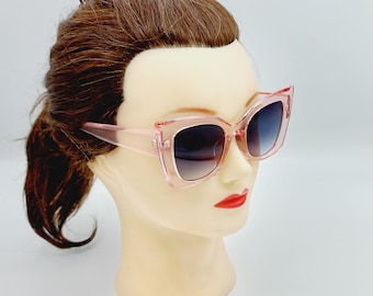 Retro Pink Cat Eye Sunglasses