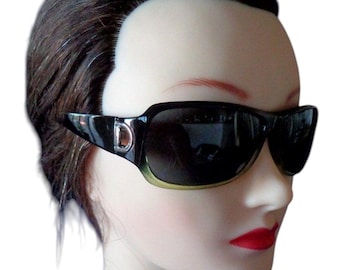 Verkauf Vintage 2-Ton-Sonnenbrillen, schwarze und grüne Sonnenbrillen, Unisex Sonnenbrillen