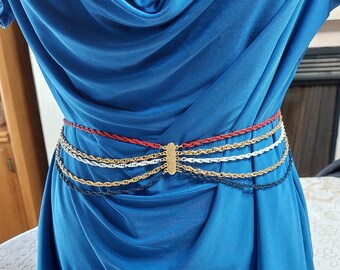 Vintage Bezel Set Glass Cab Dangling Belt (A1852) Vintage Bezel Set Glass Cab Dangling Belt (A1852) | eBay main image 4