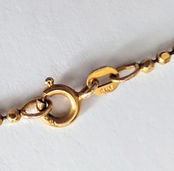 10k Gold Diamond Cut Ball Bead Chain - image 3