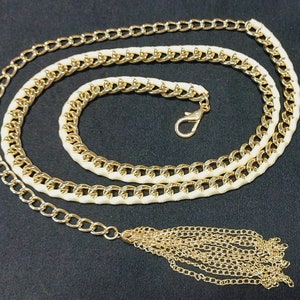 Gold Chain Belt with Tassel
