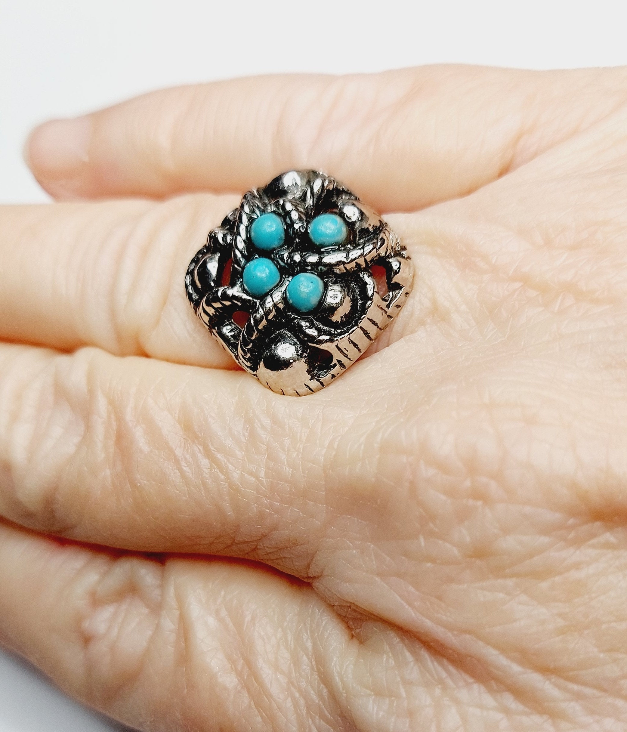 Vintage 70's Avon Turquoise Ring, Sierra Southwest Ring - Etsy