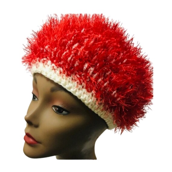 Red and Cream Crochet Caps s-l400.jpg main image 3