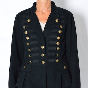 Y2K Black Dramatic Blazer Jacket Size M