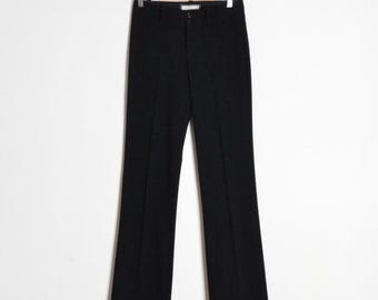 Y2K vintage zwarte klassieke formele lage taille Officecore preppy zakelijke damesbroek taillemaat 28 in m