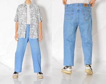 vintage 90s Blue Grunge Jeans Mens Denim Pants Taille Taille 42 En 107 cm XXL