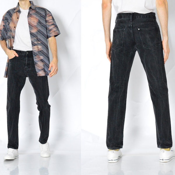Grunge men's black jeans main image 0