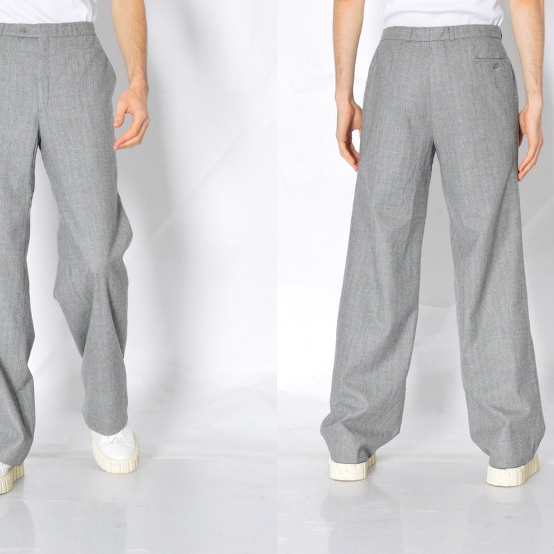 Pinstripe Wool Pants