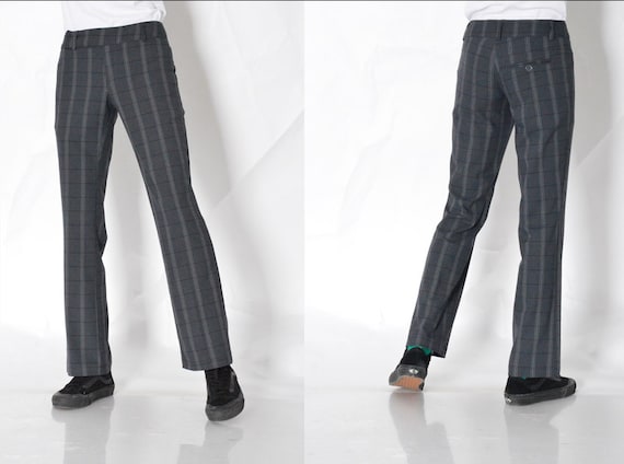 Lady Long Suit Pants Straight Leg Trousers Slacks Front Slit Loose Office  Formal | eBay