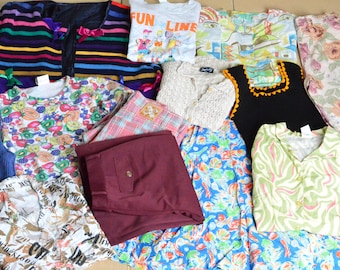 100 pc Vintage Womens Clothing Lot 70s 80s 90s Wholesale Bundle Box