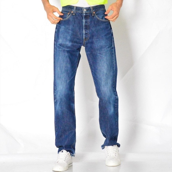 【濃紺】levis リーバイス 501 made in usa 90s Vintage 90s Levi's 501 Jeans: High Waist Indigo Blue, Made in USA