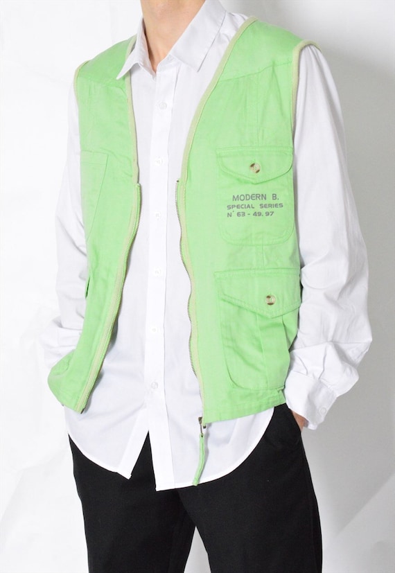 Vintage 90s Pastel Mint Green Utility 