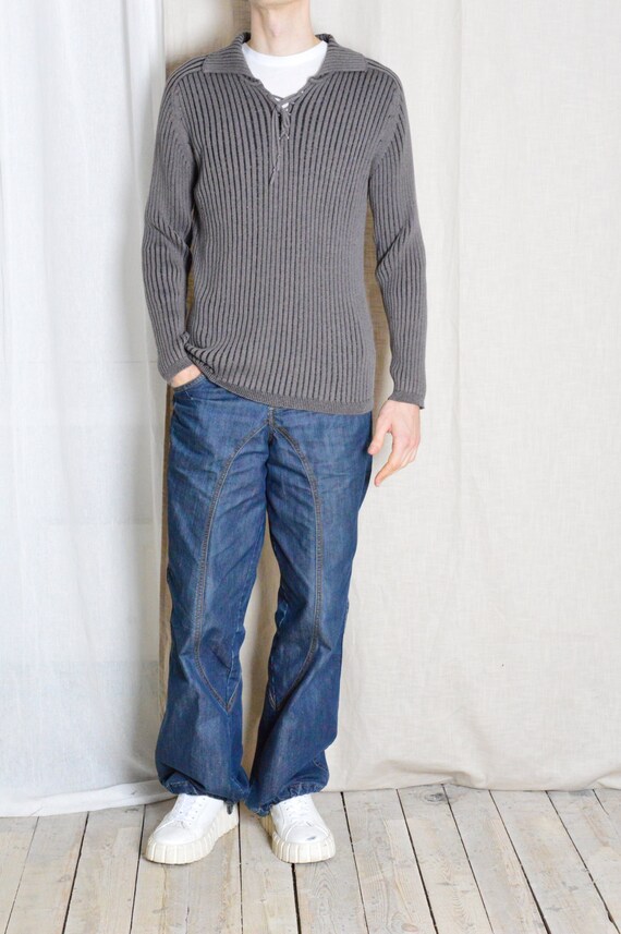 Pull Noir Et Gris Pour Homme Taille M De Marque Celio, Occasion En Très Bon état