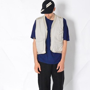 Y2K Unisex Columbia Greyish Beige Utility Fisherman Grunge Cargo Vest Size M Medium
