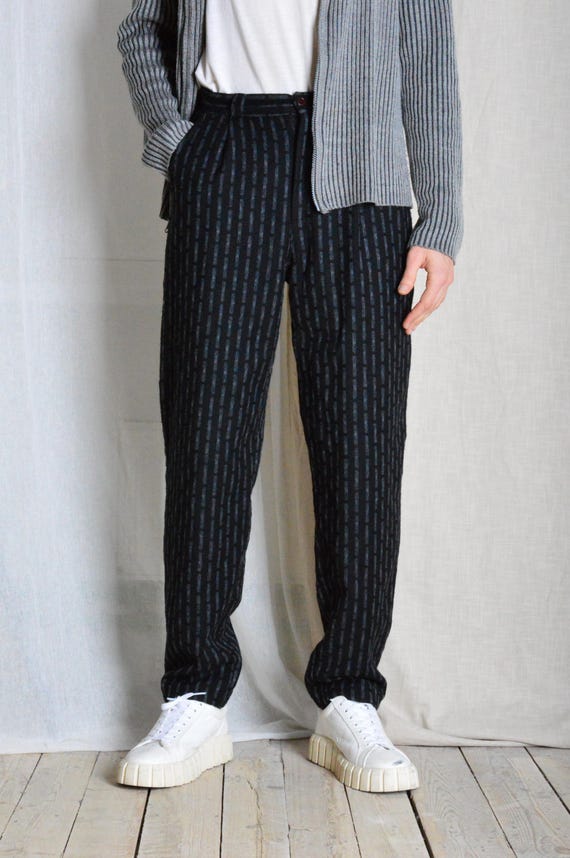 パンツ 60s Vintage pin stripe wide wool slacks Vintage 60s Striped パンツ 60s Vintage pin stripe wide wool slacks Vintage 60s Striped