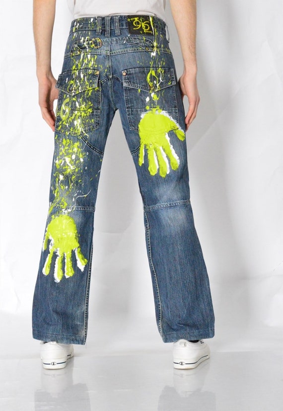 Hand Painted Jeans for Men