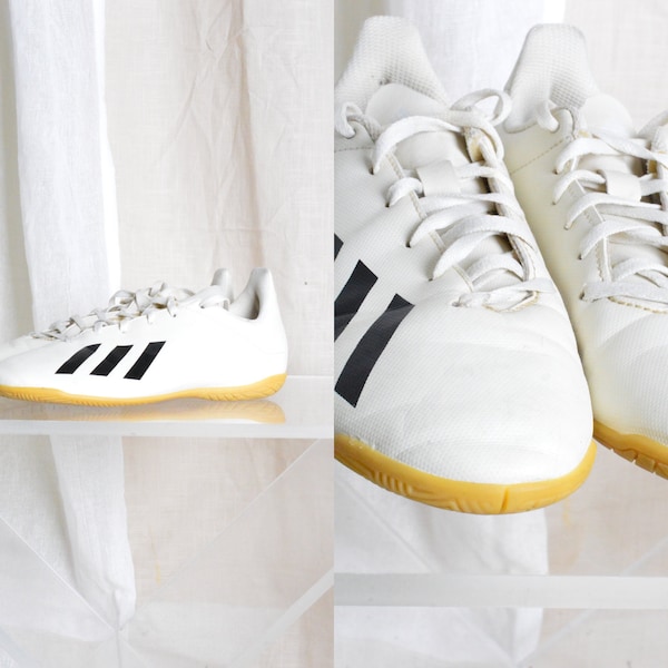 Y2K Adidas Ivory White Athletic Boxer Style Womens Trainers US 5.5