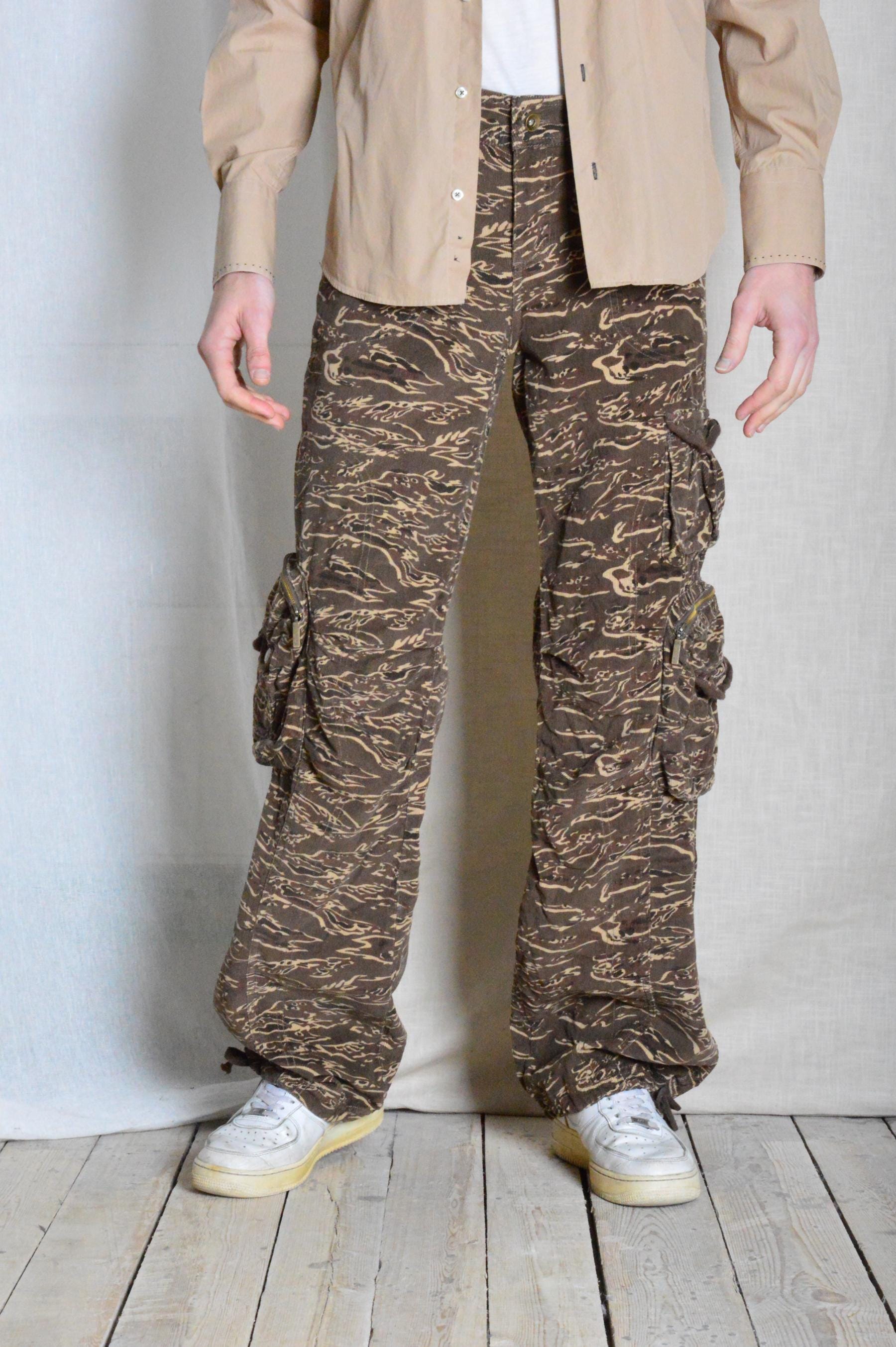 カーゴパンツ Camo Cargo Pants Beige メンズ スーパーバギーカモフラージュカーゴパンツ | メンズ