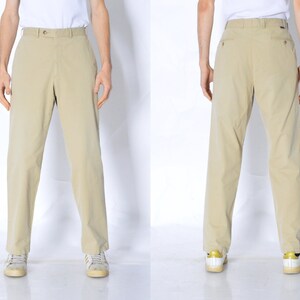 Y2K Beige Minimalist Mens Pants Waist Size 31 In S