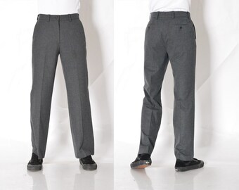 Y2K Gray Minimalist Womens Preppy Pants 