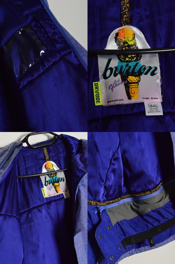 Vintage Y2K Pastel Blue Purple Womens Burton Snowboards Ski Jacket