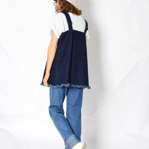 Y2K Vintage Blue Denim Dungarees Womens Top Size XS image 3