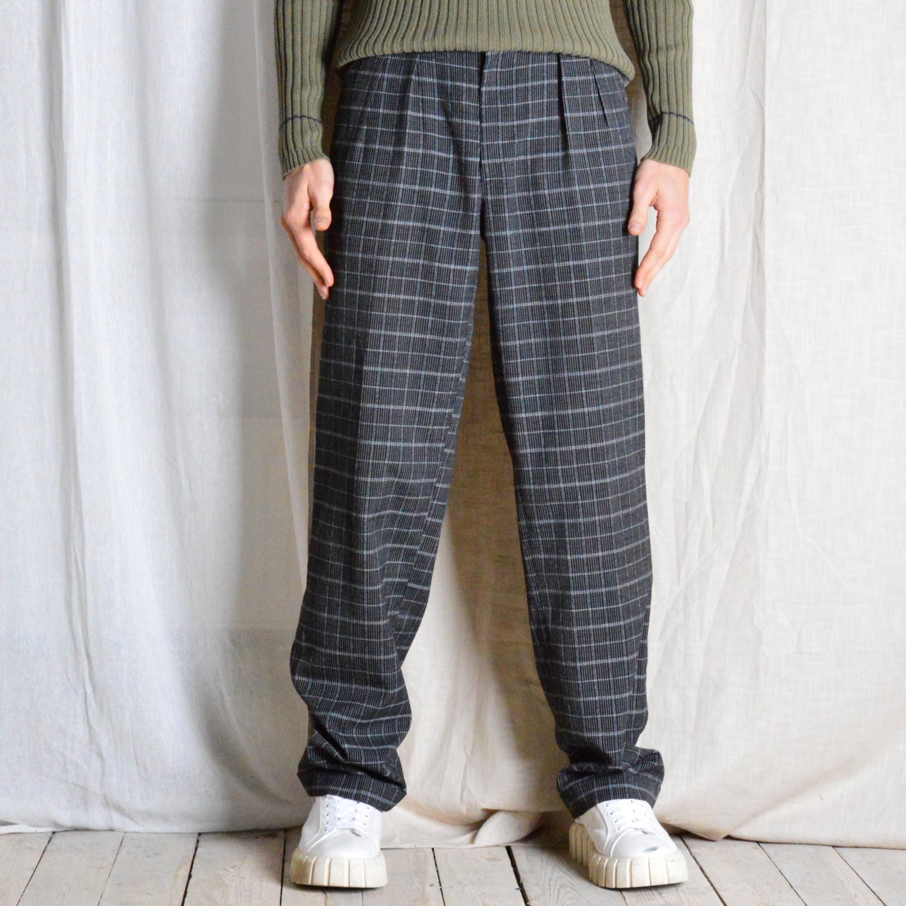 パンツ 70s check pants 70s Check Pants - Etsy Denmark