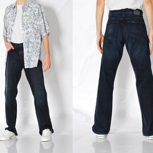 Y2K Navy Blue Jeans Herren Jeanshose Taille Größe 31 In 79 cm S