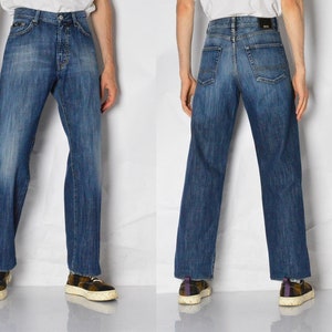 Y2K Vintage Blau Hugo Boss Jeans Herren Denim Hose Taille Größe 33 In